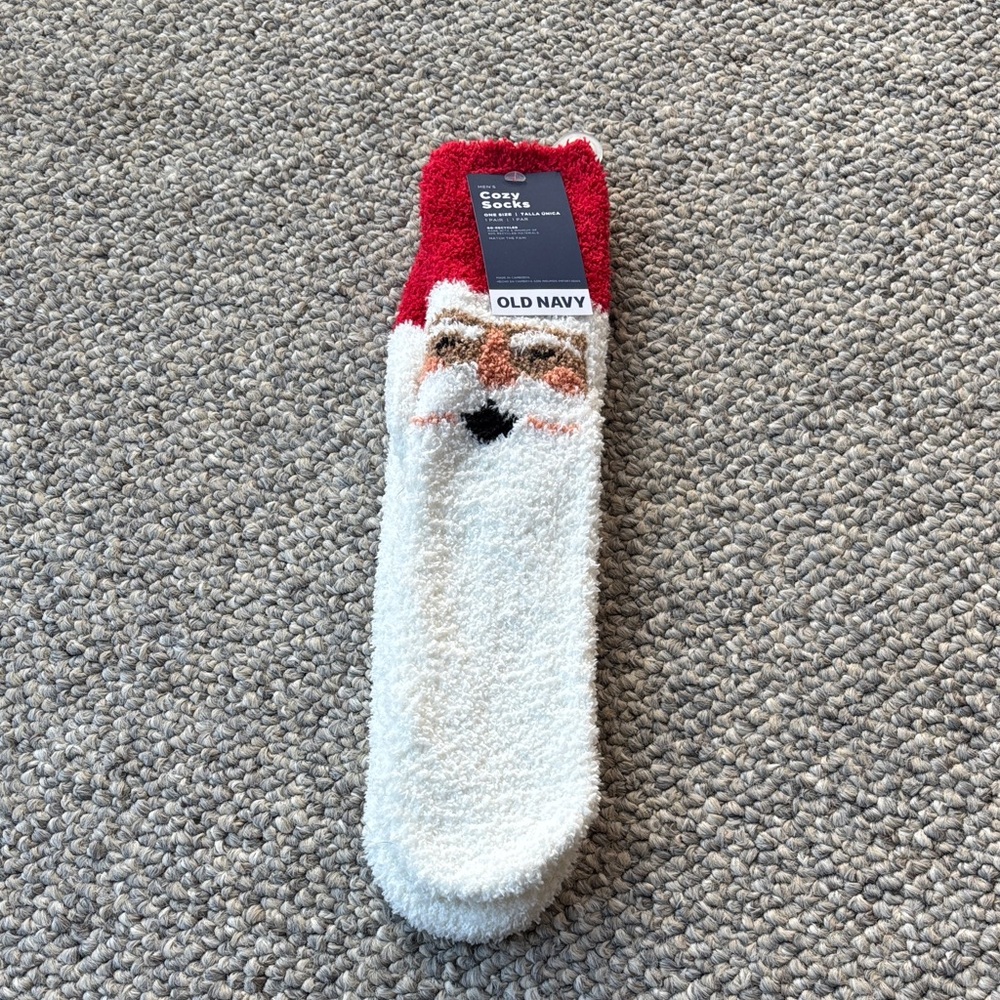 Old Navy Red and White Santa Socks
